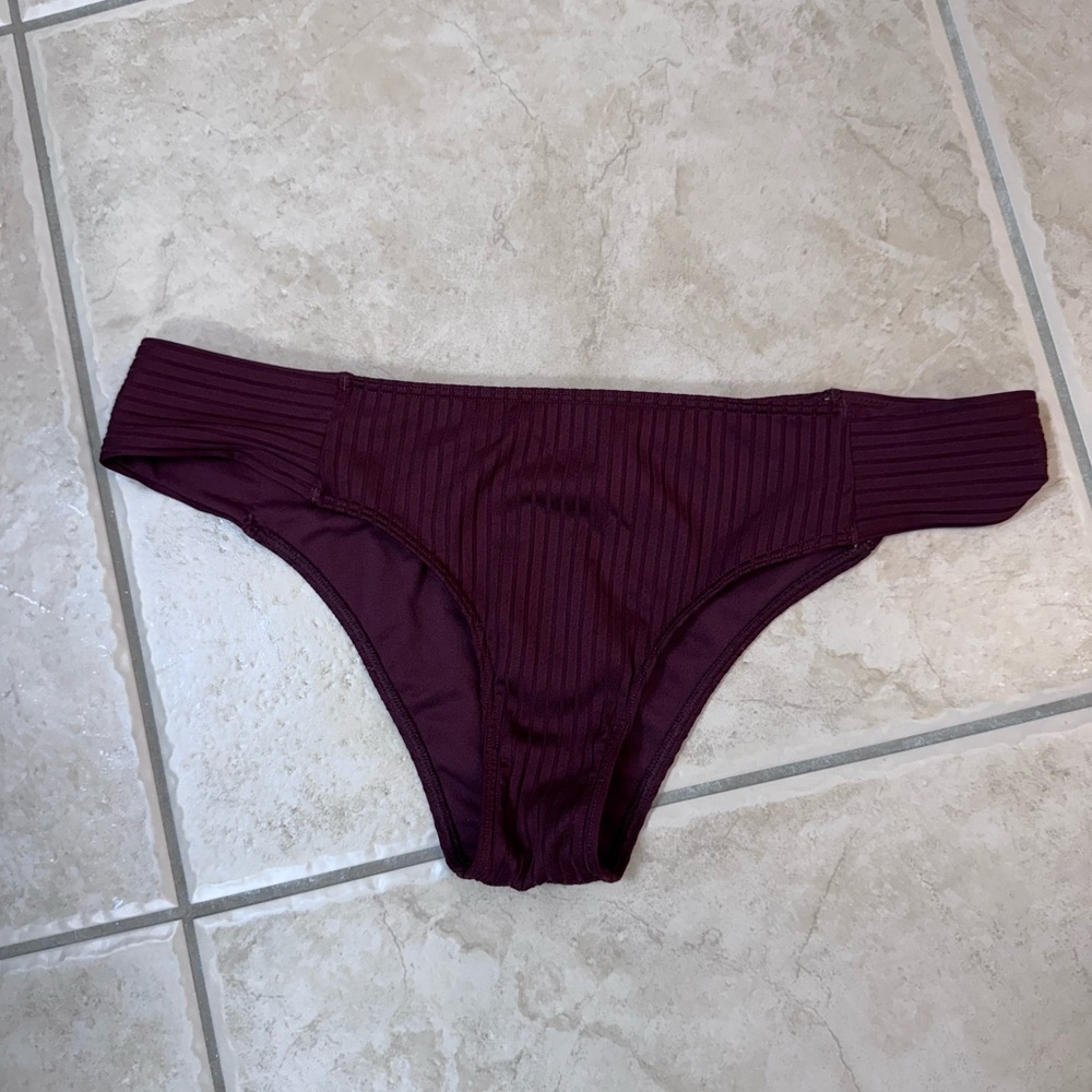 Abercrombie and Fitch Burgundy Cheeky Bikini Bottoms